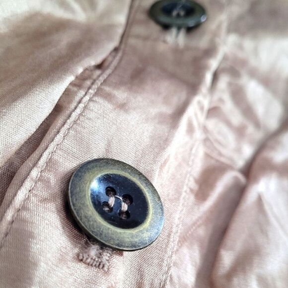 Ruby Rd Gold Jacket Blazer Ruched Sleeves 12 - Picture 5 of 6